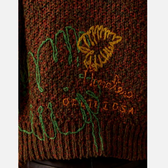 Anthropologie Wendy Wurtzburger Marcella Volini Monstera Cardigan Sweater XXS - Picture 6 of 8